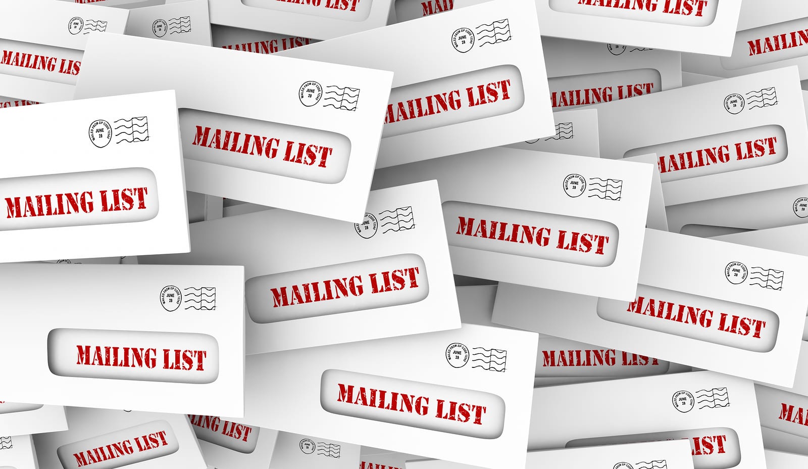 Mailing List Marketing Rental Customers Envelopes 3d Illustration