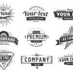 Fifteen logos with filler text show examples of different ways to design a logo to represent your company well to your audience.