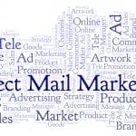 Word cloud with text Direct Mail Marketing. Wordcloud made with text only.