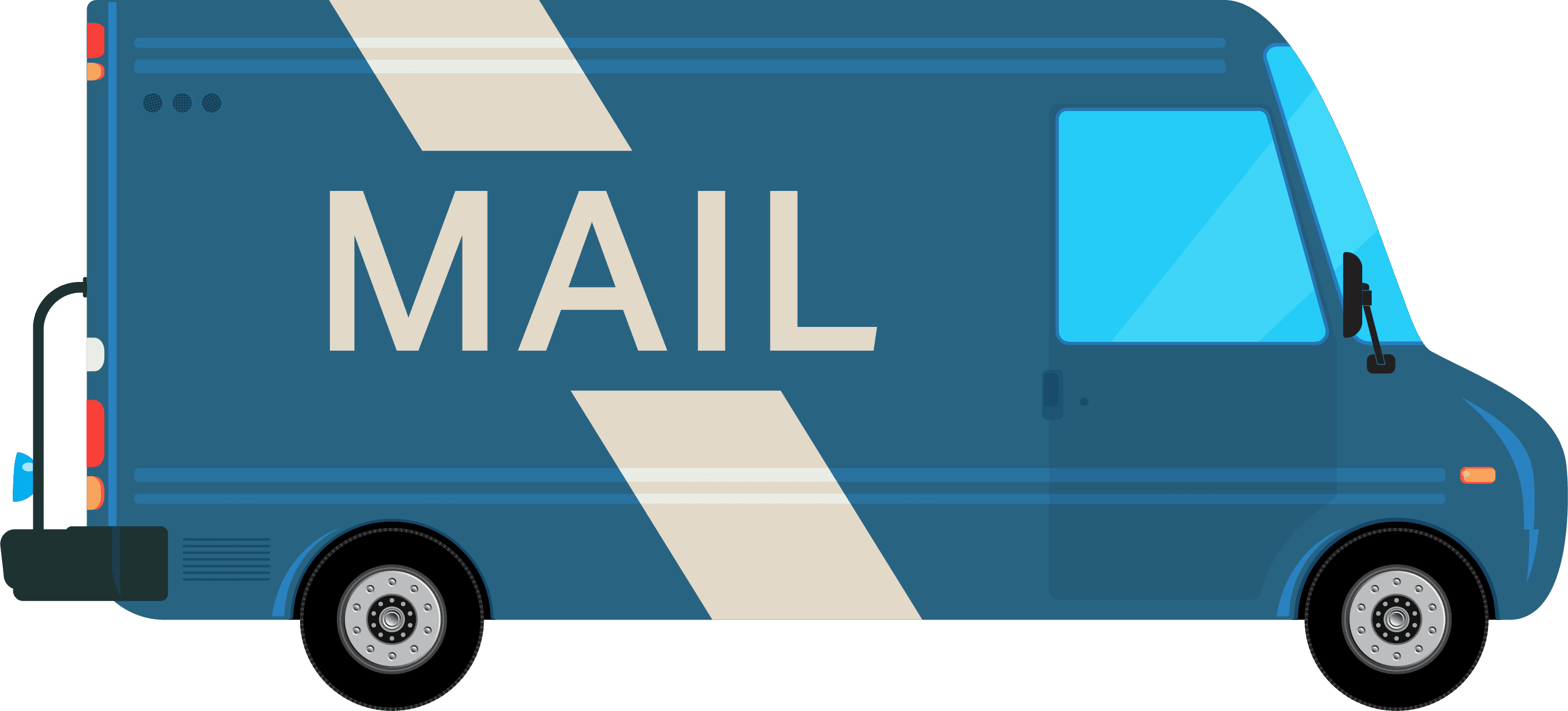 mail truck graphic.