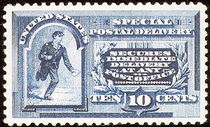 special postage delivery postage stamp from 1888